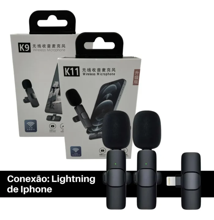 Microfone Lapela Sem Fio P/ iPhone Lightning - Imagem 4