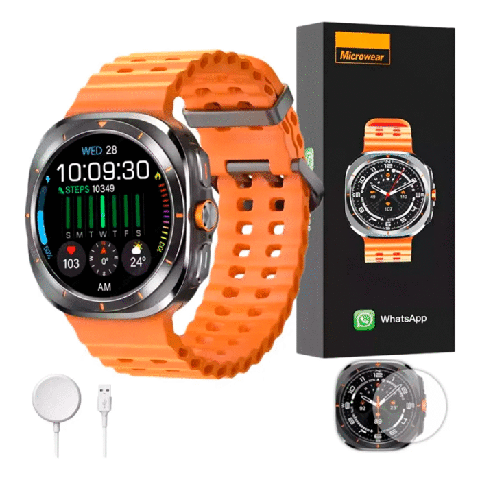 Smartwatch MA27 Ultra AMOLED – NFC, GPS, WhatsApp e IA ChatGPT