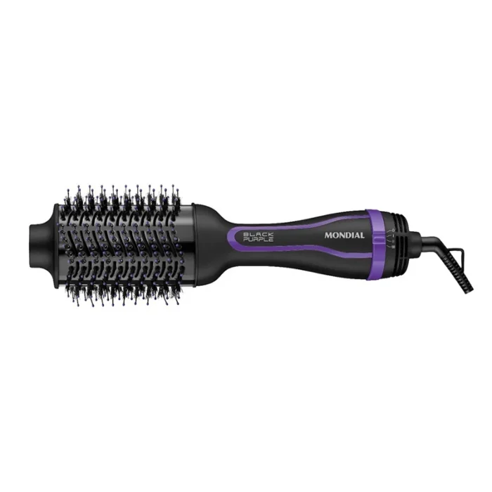Escova Secadora Mondial ES-08 Black Purple – 1200W 3 em 1 110V